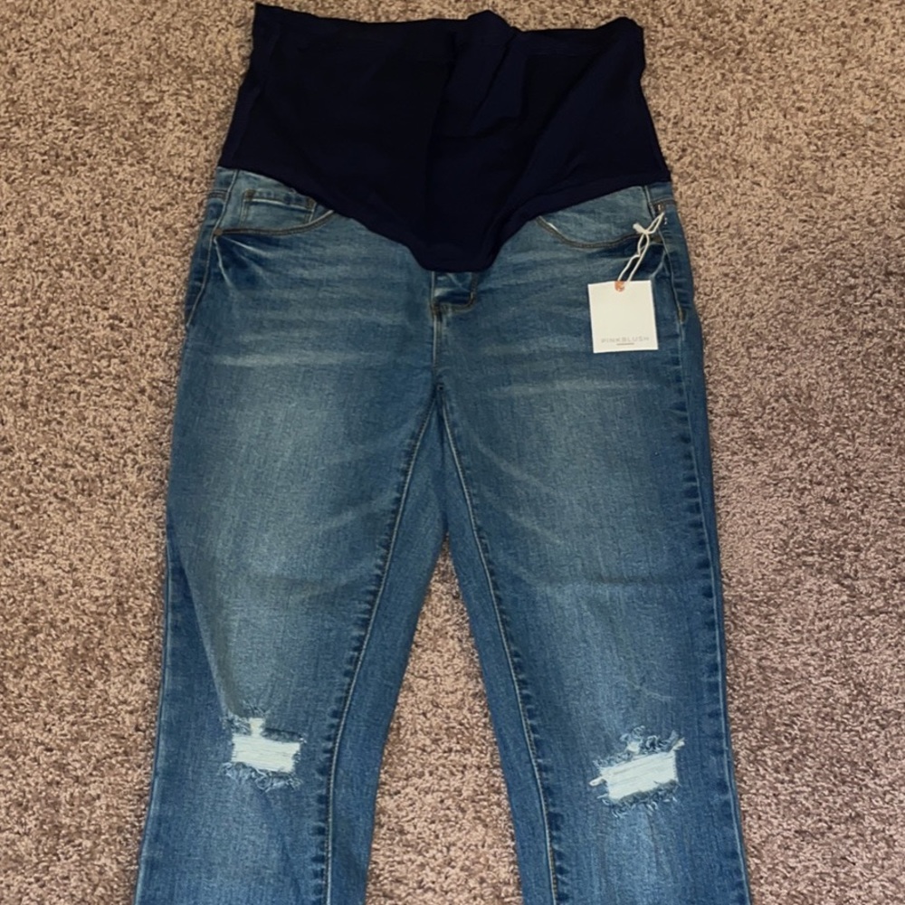 Pink blush Maternity Skinny Jeans